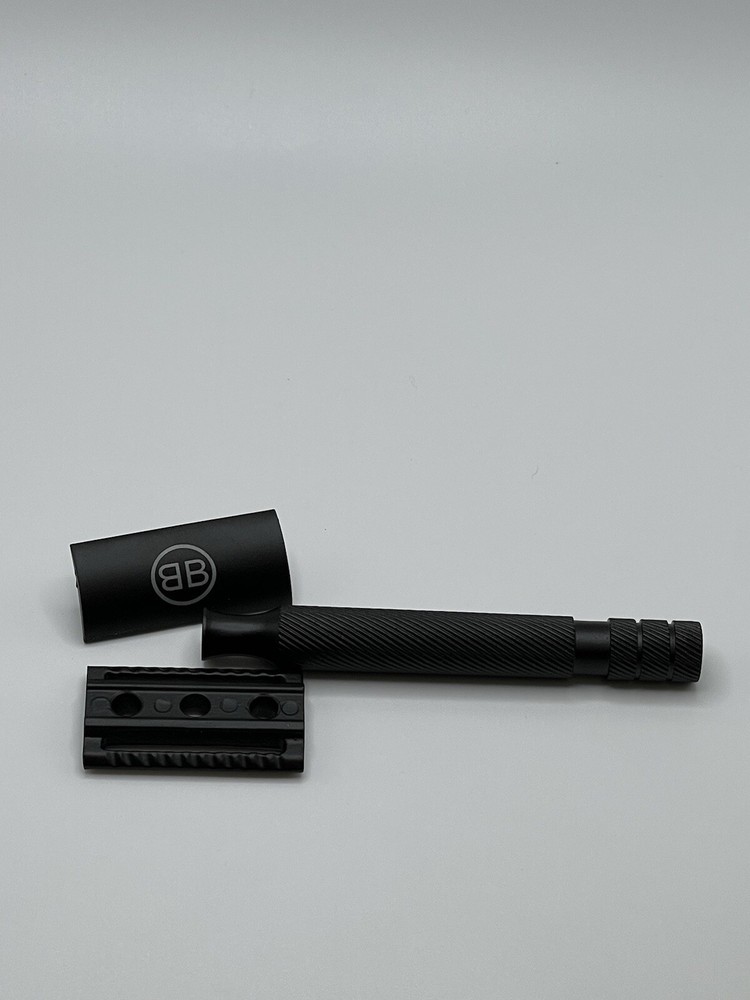 Barbe-Blue BB2016 Model BBNY DE Safety Razor Satin Black