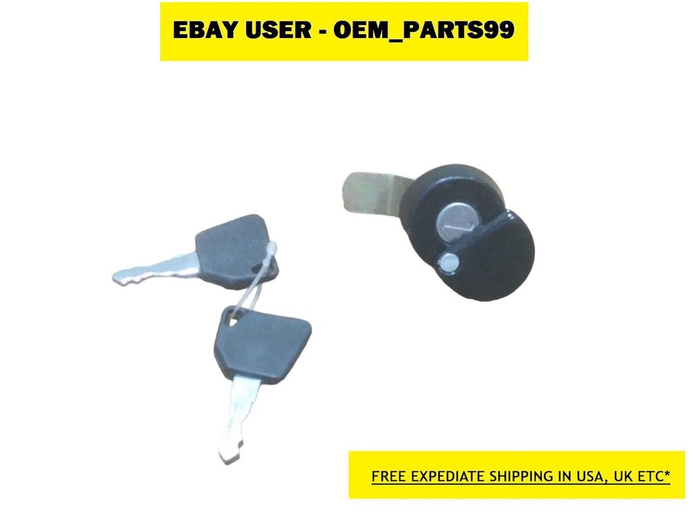 Jcb Lock Barrel Assyembly For Front Grill With 2 Keys (Part 333/C3143 701/45501)