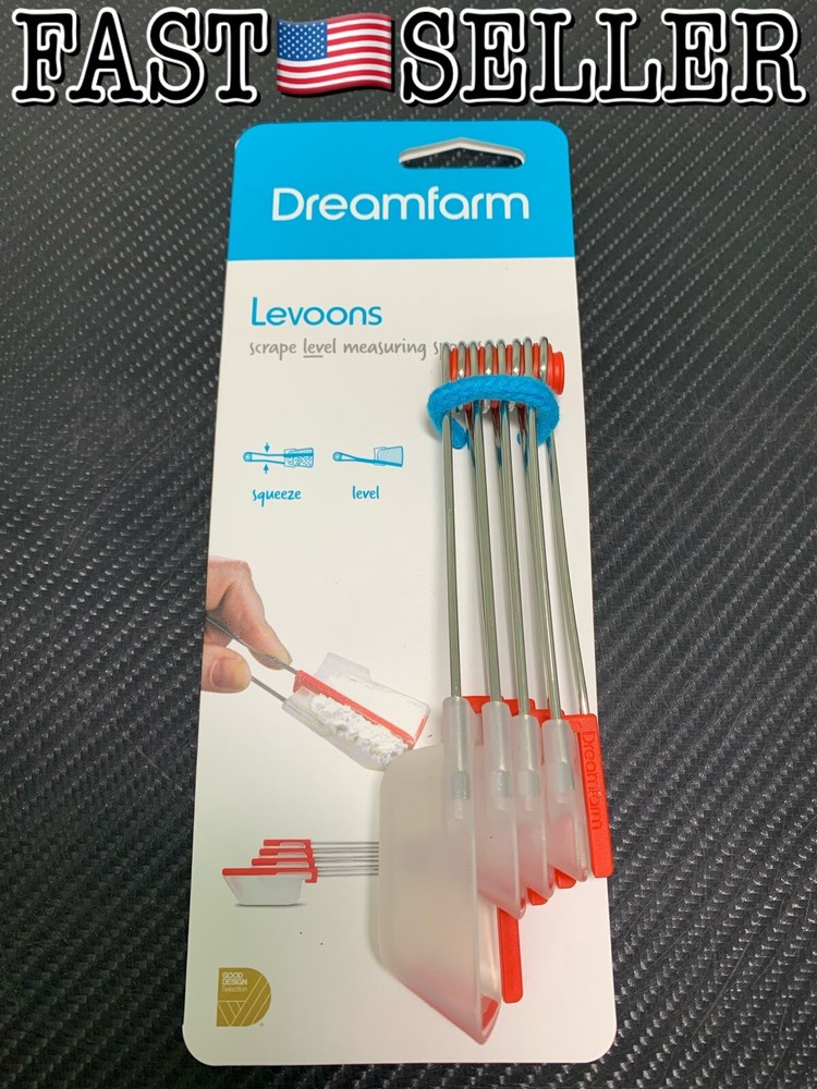Levoons 4 Piece Stainless Steel / Polypropylene Scrape Measuring Spoon Set *NEW*