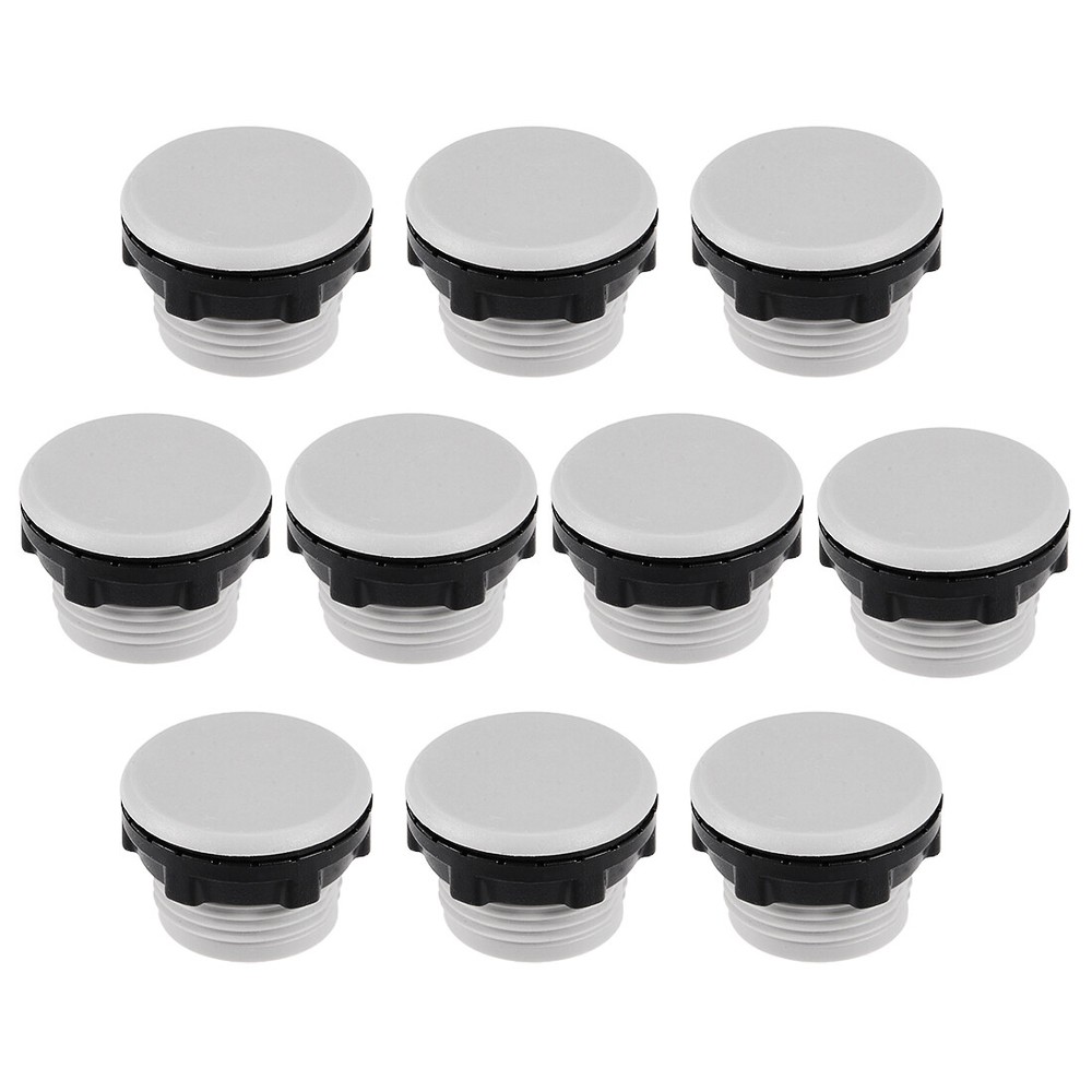 10Pcs 22mm Black Gray Plastic Push Button Switch Hole Panel Plug