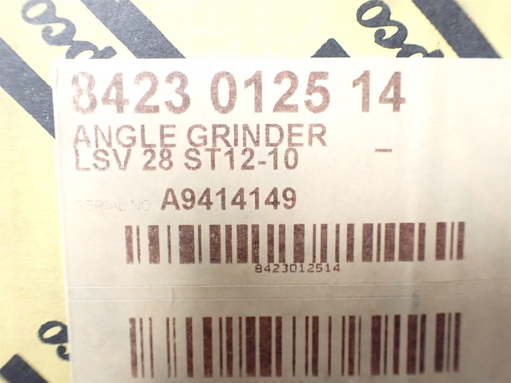 NEW Atlas Copco LSV28 ST12-10 Angle Grinder (P22)