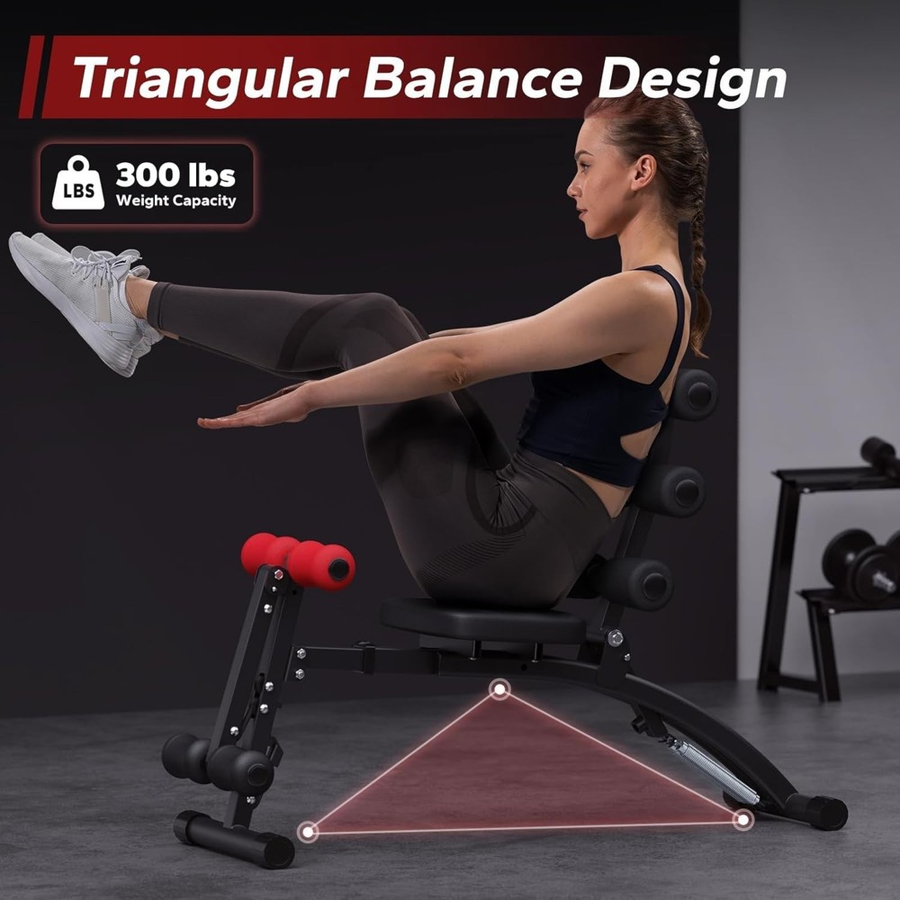 Ab Machine, Multi-Functional Adjustable Ab Trainer, Ab Workout Bench for Home Gy