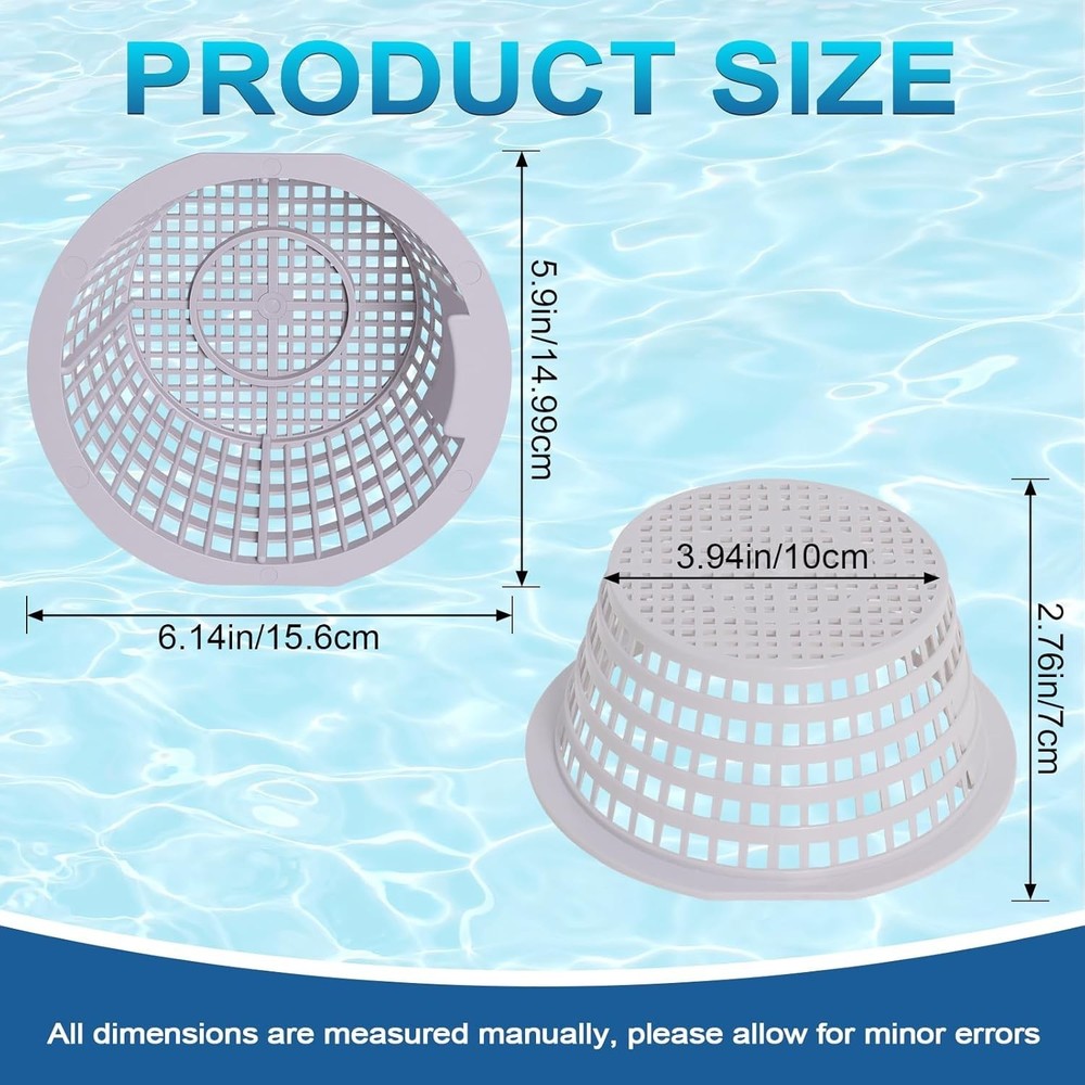Pool Skimmer Basket Replacement Pack for Swimline Hydrotools 8928 2 Pack