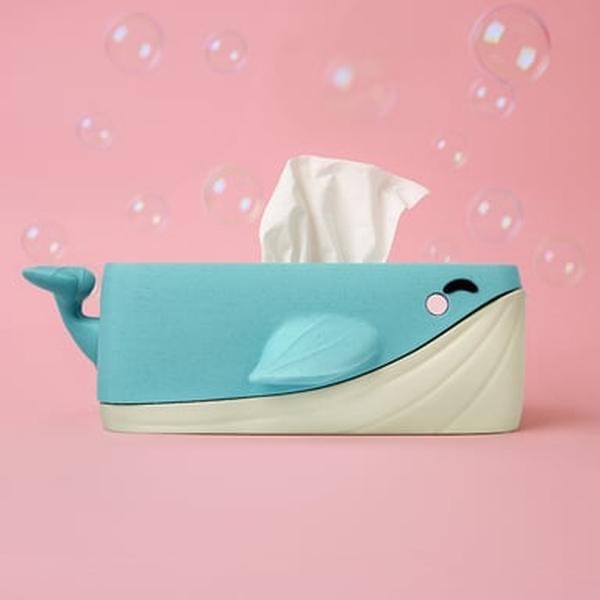 Bubbles the Whale Tissue Box Cover – Ocean Decor