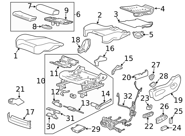 Genuine GM Bolster 22738256