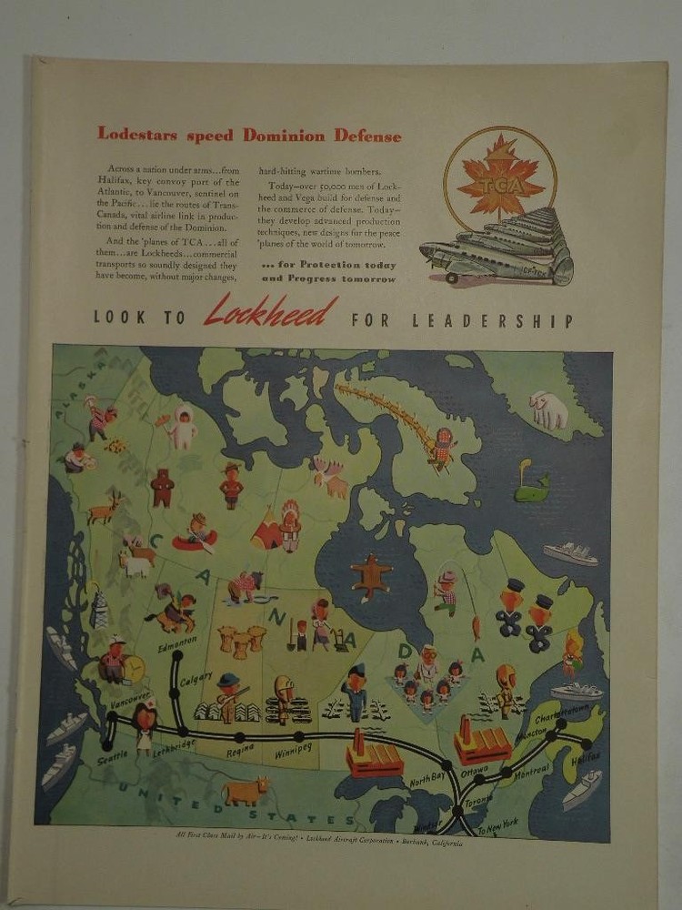 Magazine Ad* - 1941 - Lockheed Aircraft - World War II - (#3)