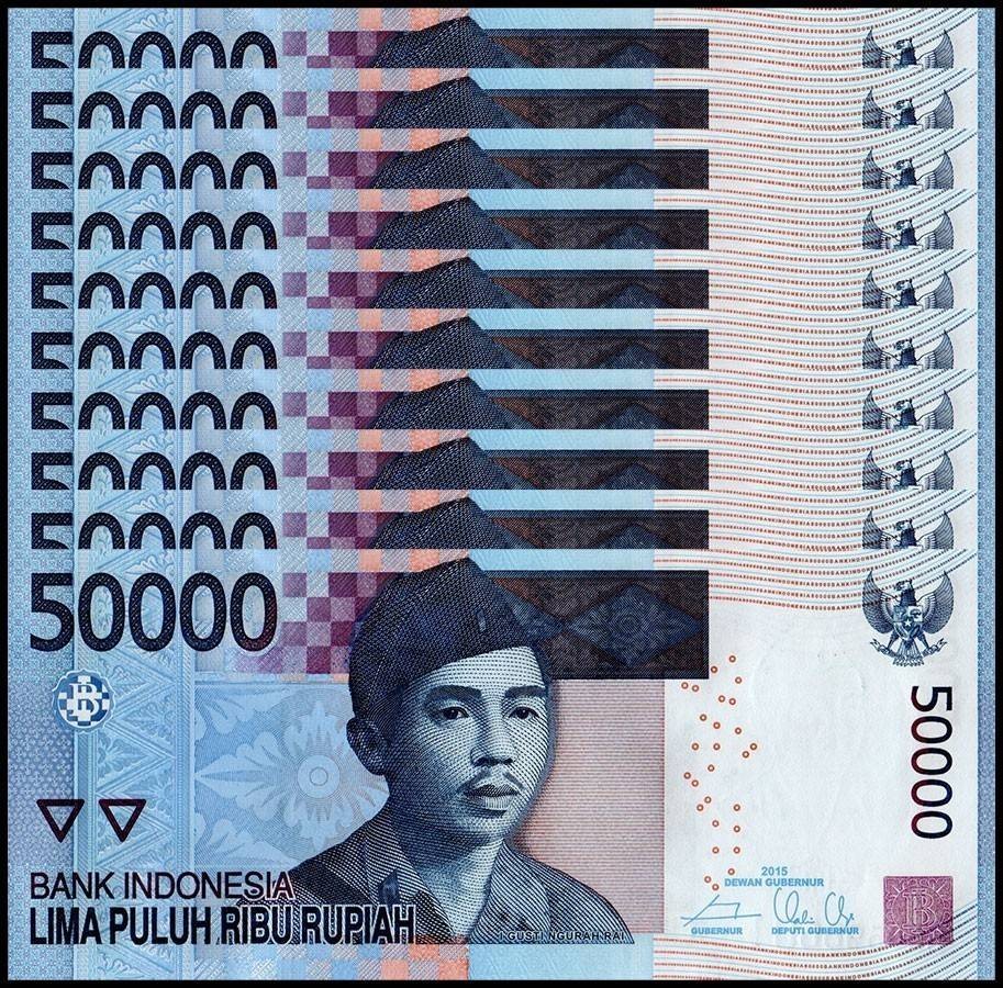 Indonesia 50000 Rupiah, 2014, P-152e, UNC X 10 PCS