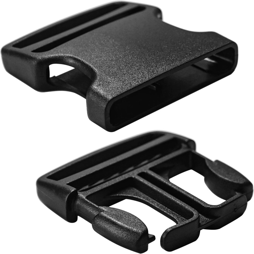 LASIGHT Buckles for 2 inch Wide Webbing 2 Set 2 Webbing, Black_2x2"