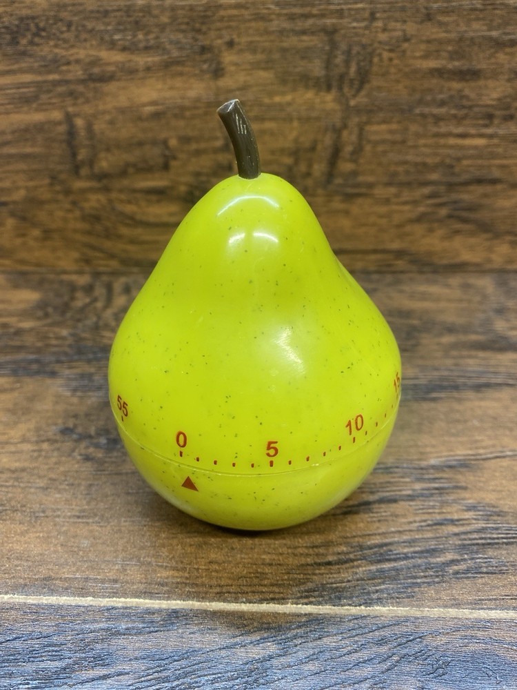 Retro Pear Shaped Kitchen Timer 60 Minute Mechanical Cooking Timer Green