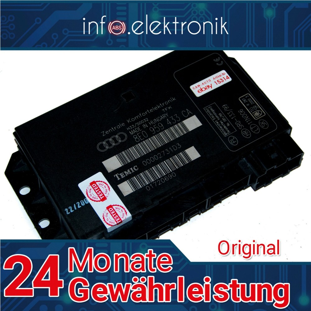 ⭐⭐⭐Comfort Control Unit 8E0959433CA 00002731D3 AUDI⭐⭐⭐⭐⭐ Tested 100% OK ⭐⭐⭐