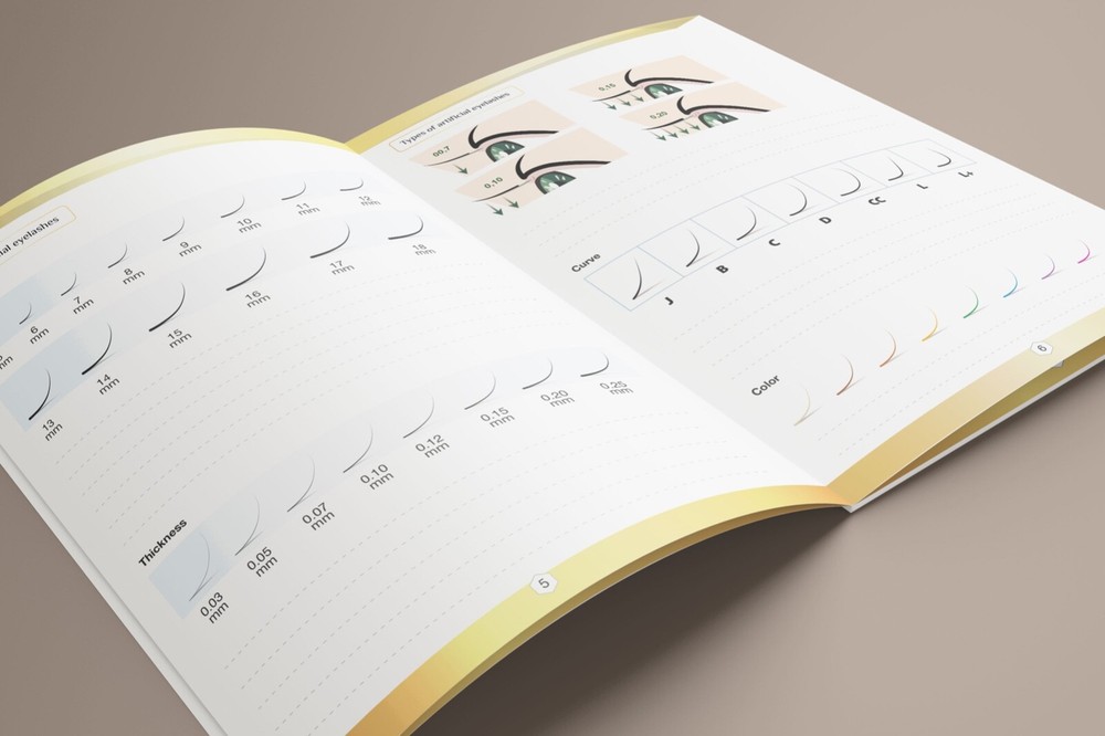 Eyelash Extension Workbook, Lash Student Practice Manual, Lash Extension Guide