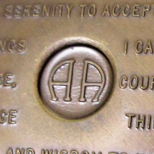 Alcoholics Anonymous AA backed Blank Bronze Medallion Chip Token Coin Sober