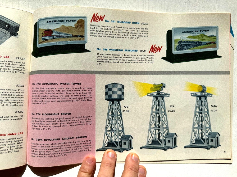 1956 Gilbert American Flyer Model Train Catalog- Perfect