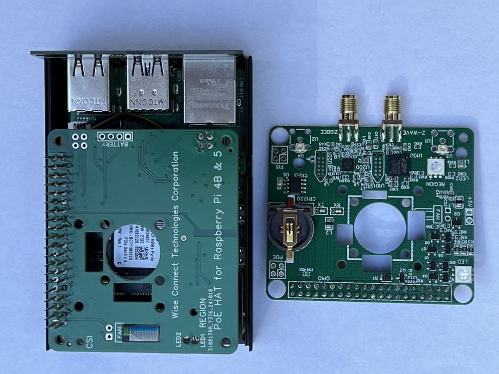 Smart Home Controller (Z-Wave 800 and ZigBee 3.0) PoE Kit for Raspberry Pi 5