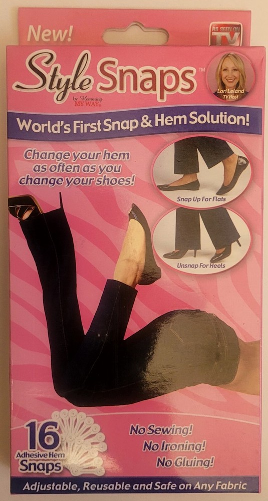 Style Snaps, As Seen On TV - Snap & Hem Solution, Adhesive Hem Snaps,