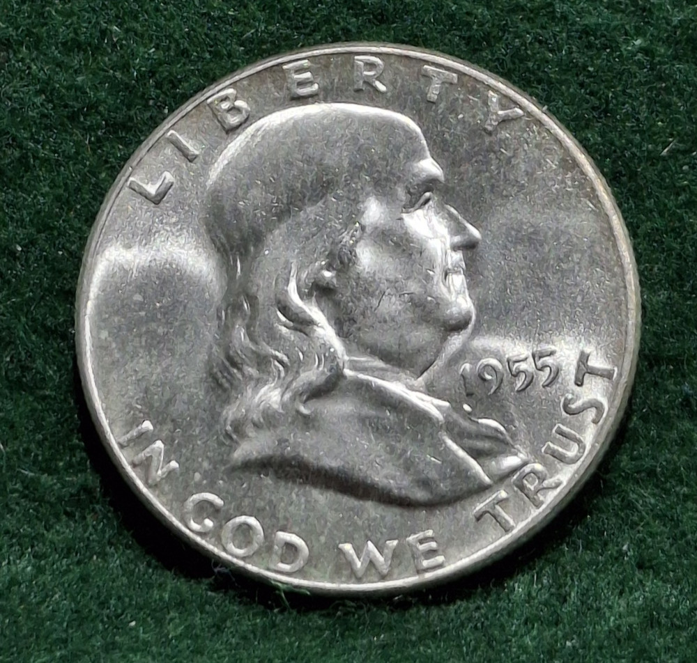 1955 Franklin Half Dollar - bugs bunny