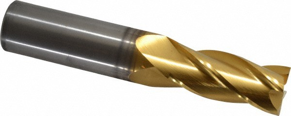 Hertel 11/16", 1-3/8" LOC, 3/4" Shank, 4" OAL, 4 Flute, Solid Carbide Square ...