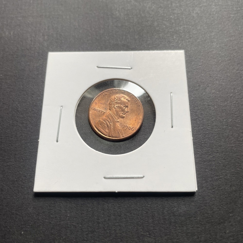 1986 Lincoln Cent Die Crack Error On Reverse
