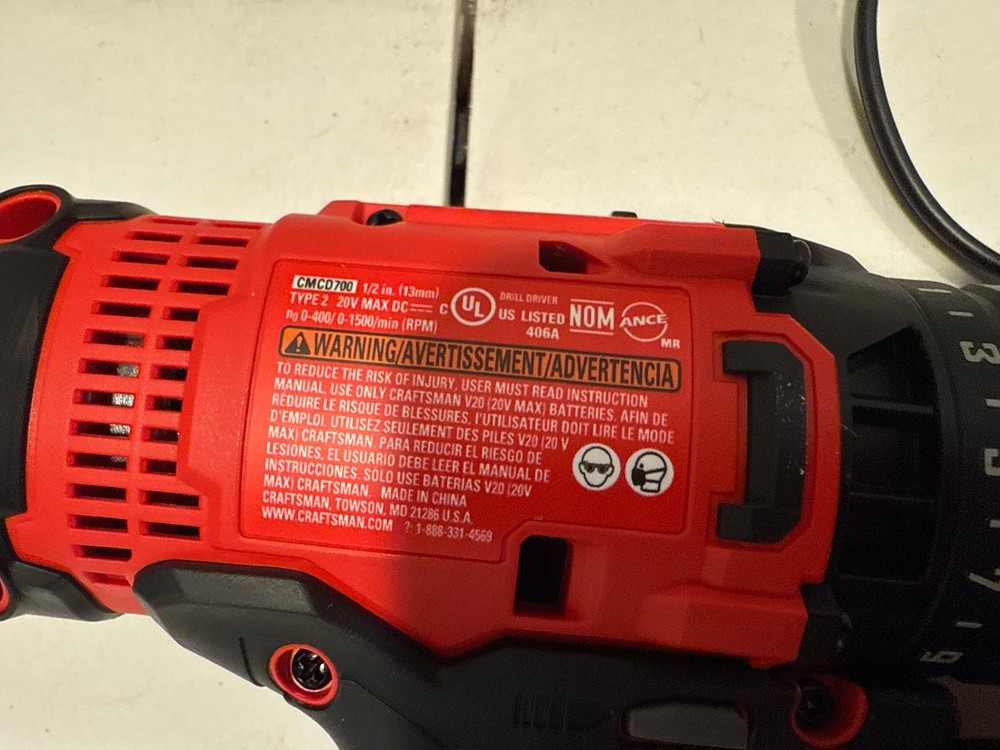 Craftsman 2 Drill CMCD700, With Charger & Battery