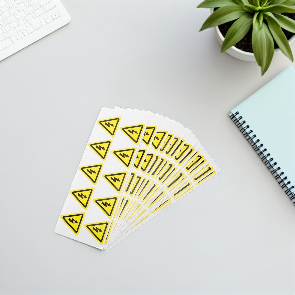 200pcs High Voltage Electrical Warning Sticker - Electric Risk Sign Stickers