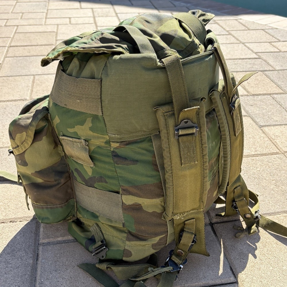 US Army Field Pack Alice Combat Nylon Camouflage Backpack READ