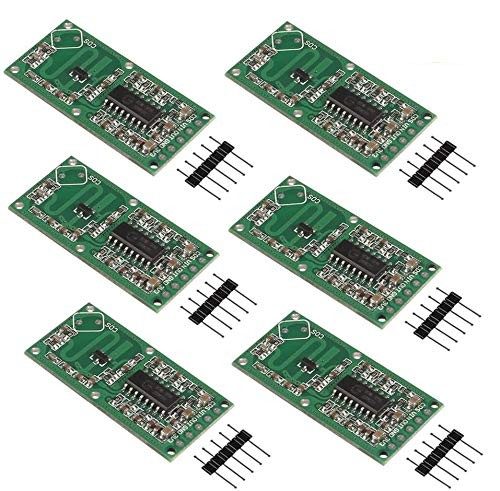 6PCS RCWL-0516 Microwave Radar Motion Sensor Module for Arduino ESP8266 Green
