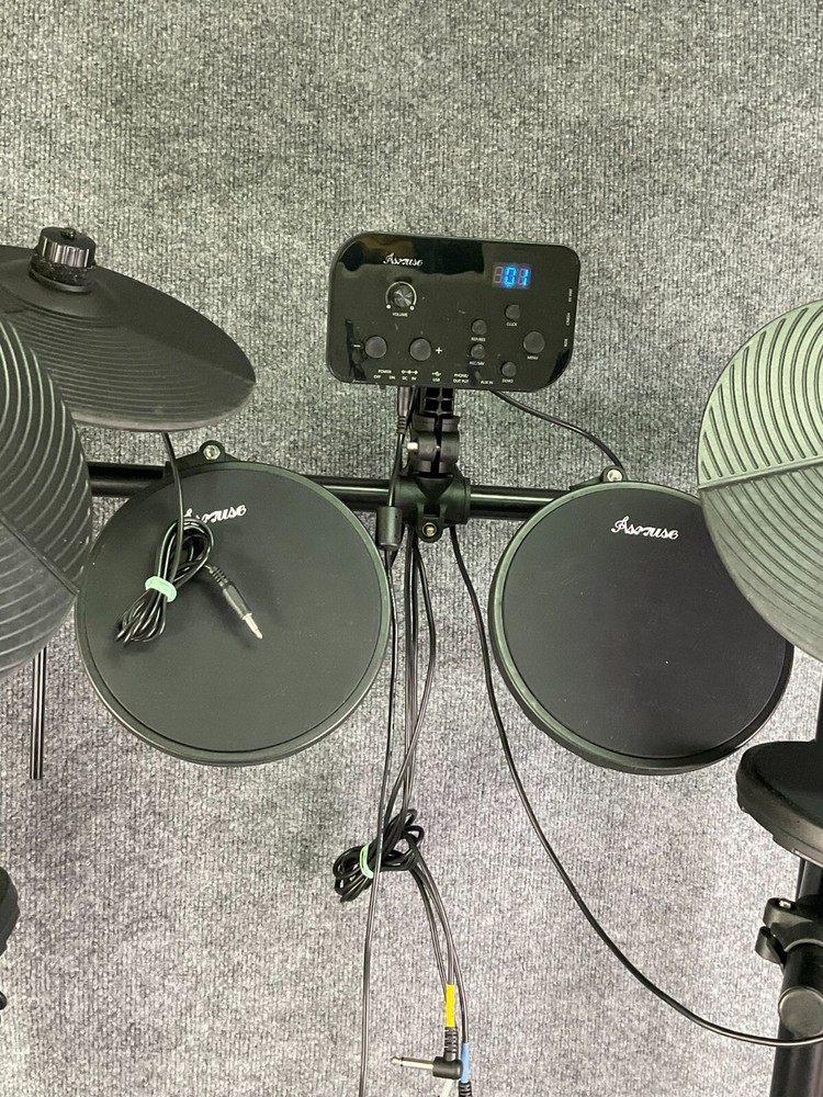 Asmuse AD-20 8-In Mesh Snare Electronic Drum Set Kit Adults Beginners
