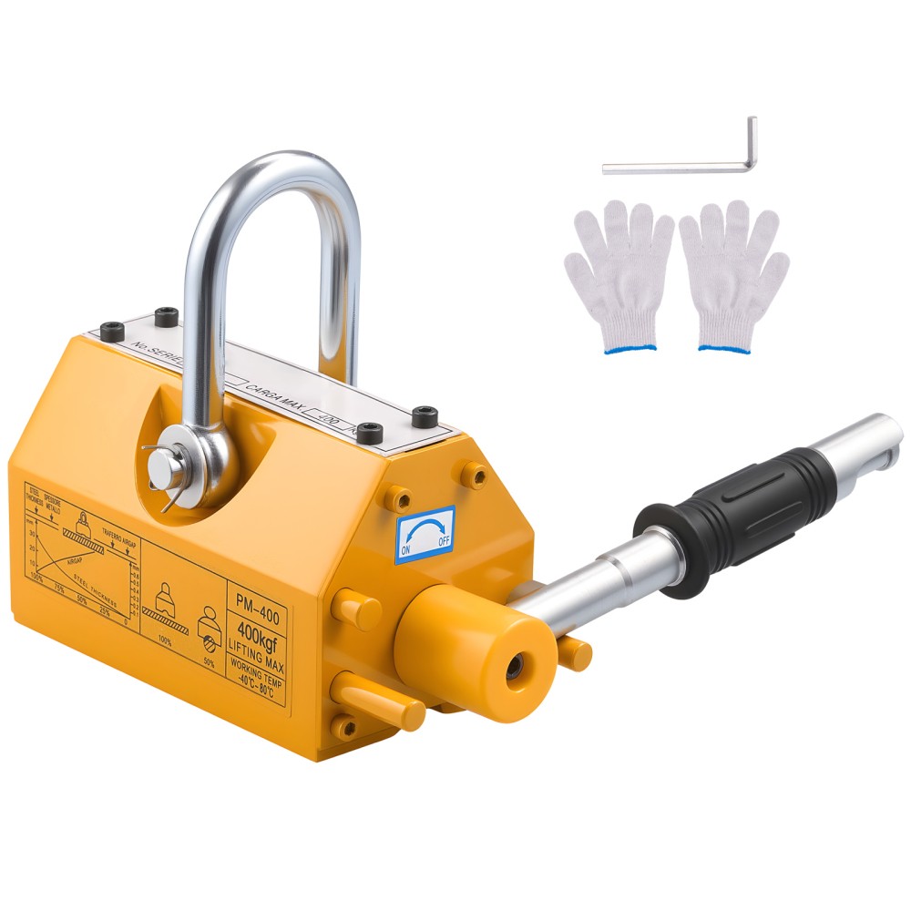 Heavy Duty Magnetic Lifter 880 LBS w/ Release Handle & Hook