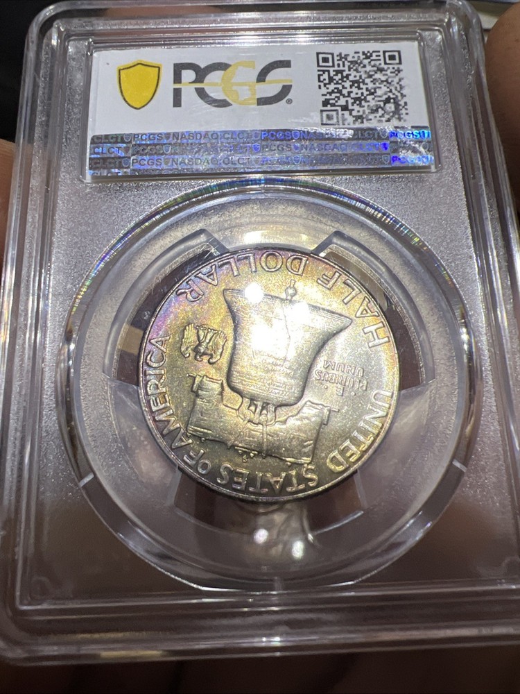 1951 S PCGS MS64+ Toned Franklin Half Dollar 50¢