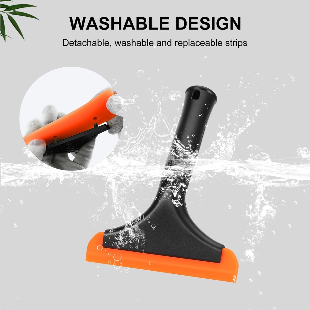 SetSail Shower Squeegee for Glass Doors, Small 1 Pack, Black