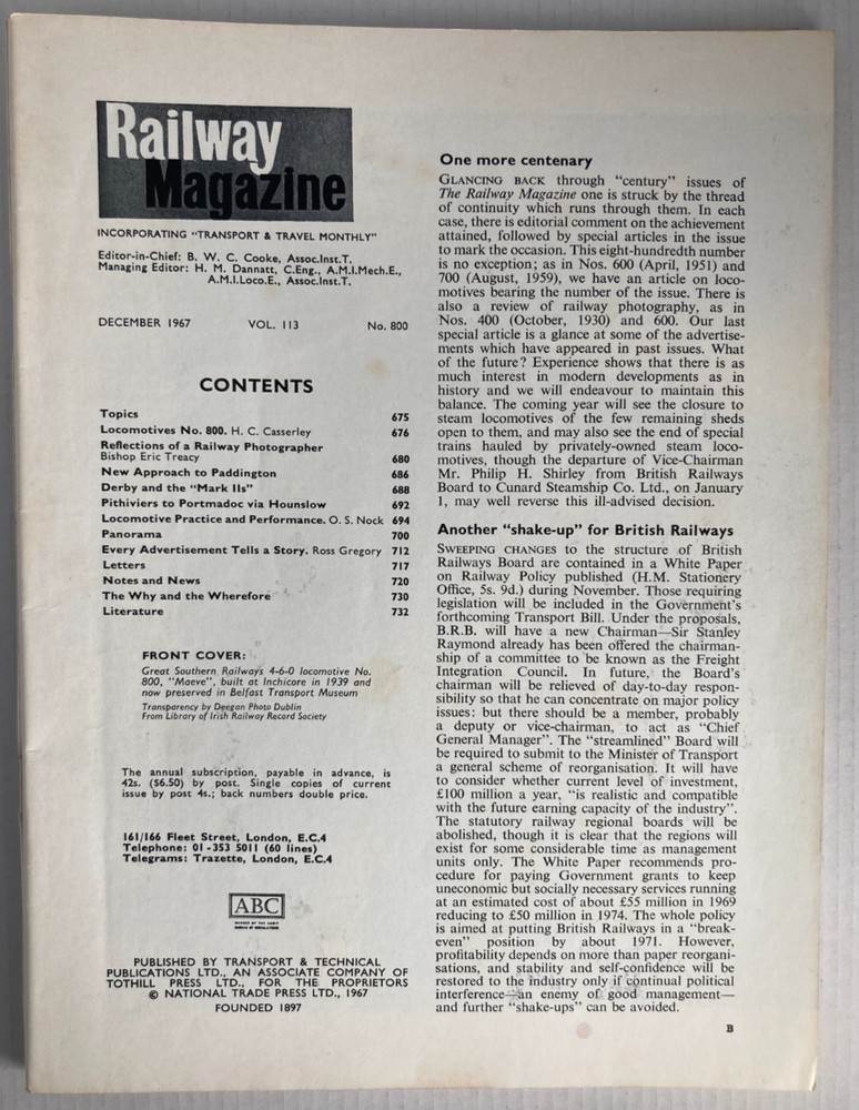 Railway Magazine December 1967