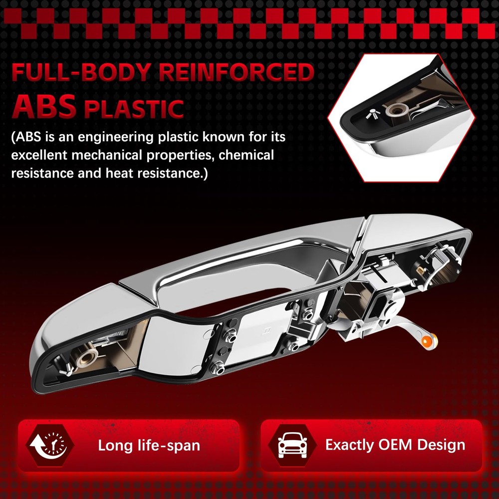 FAERSI Outside Exterior Door Handle Front Driver Driver, Left