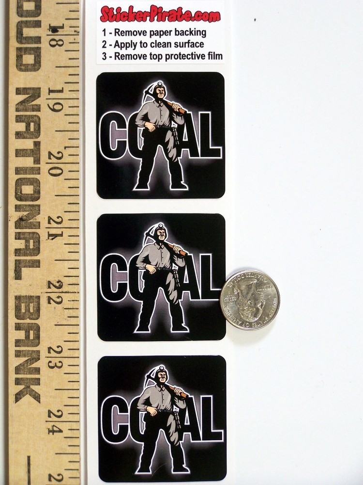 3 - Coal Underground Mining 2" Hard Hat Helmet Sticker H554