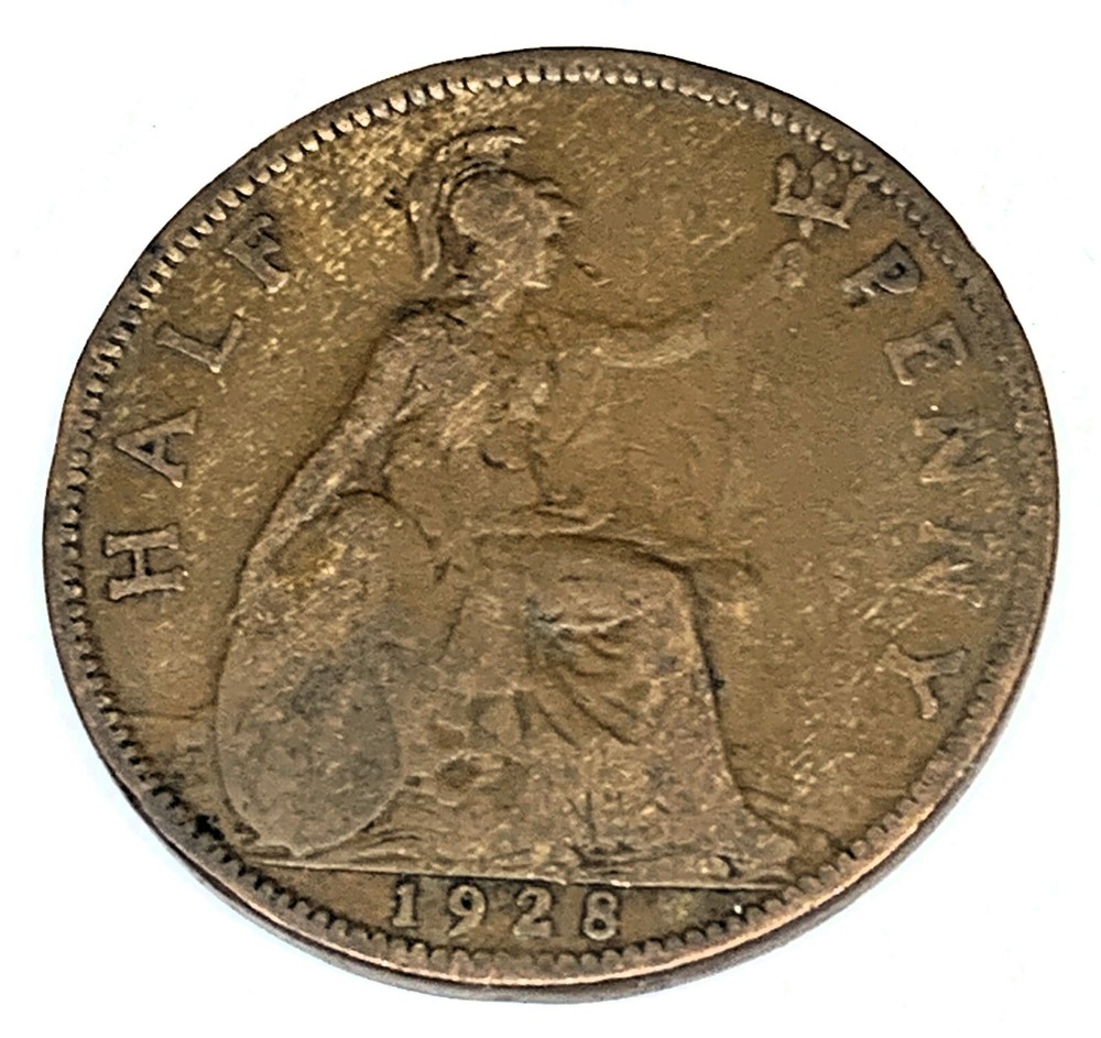# C4862    GREAT BRITAIN     COIN,     HALF  PENNY    1928