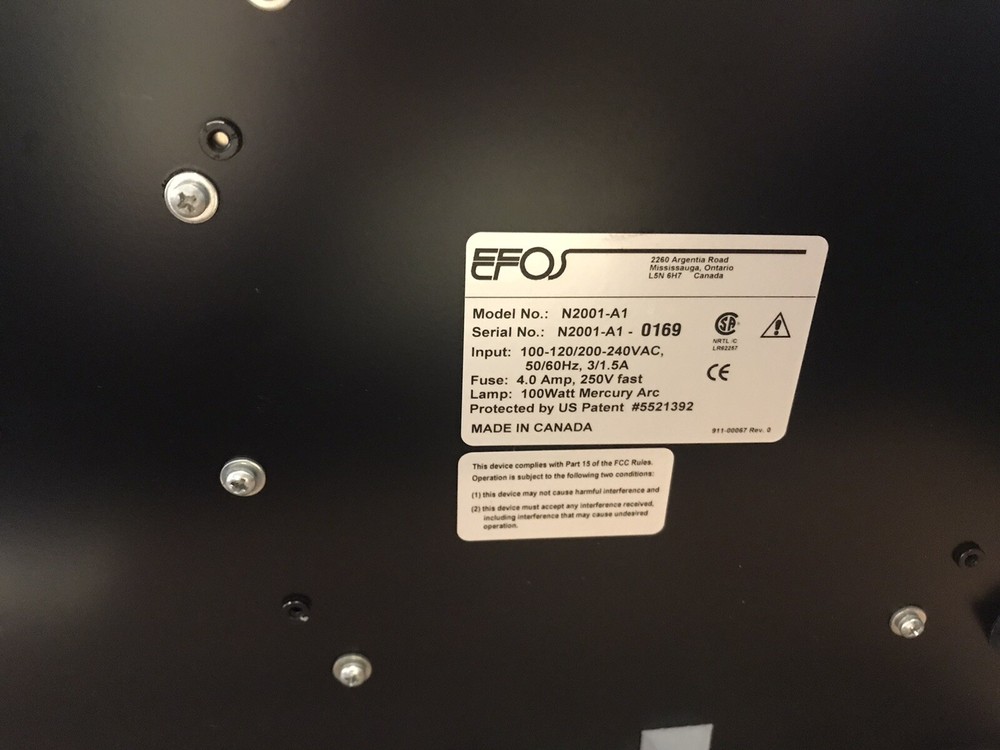 Efos Novacure N2001-A1 N2001A1 Spot UV Curing System Light Source