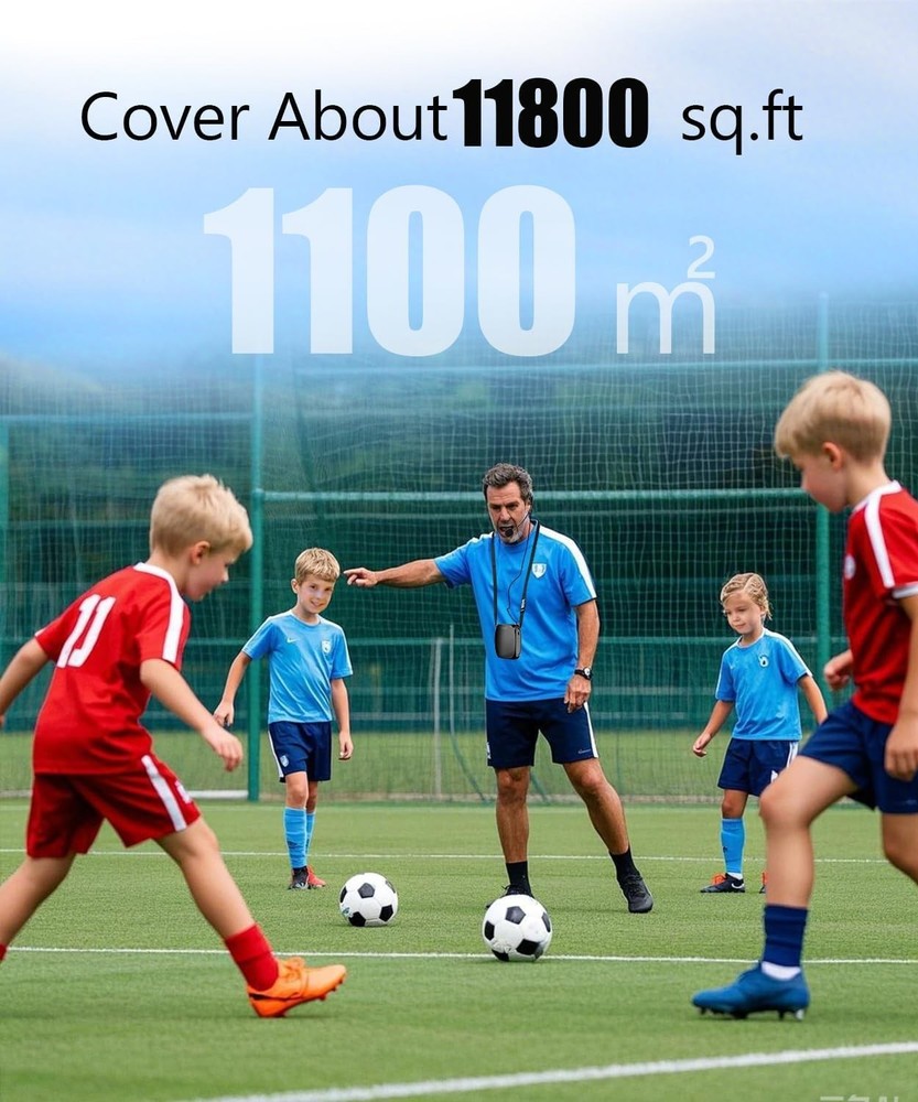 Compact Personal Microphone Headset for Clear Voice Amplification - 12H Use