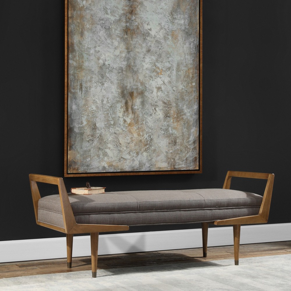 Uttermost 23388 Waylon 59"W Wood Bench - MultiColor