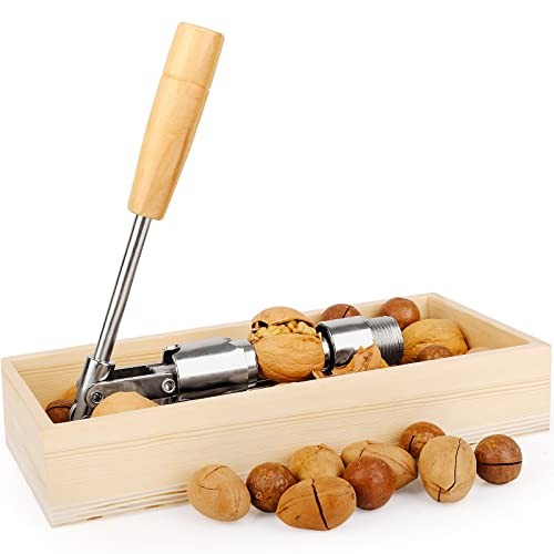 Nutcracker Heavy Duty Nut cracker Pecan Cracker Walnut Cracker Tool with Wood