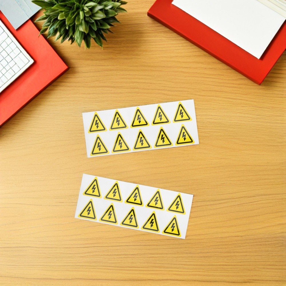200pcs High Voltage Electrical Warning Sticker - Electric Risk Sign Stickers
