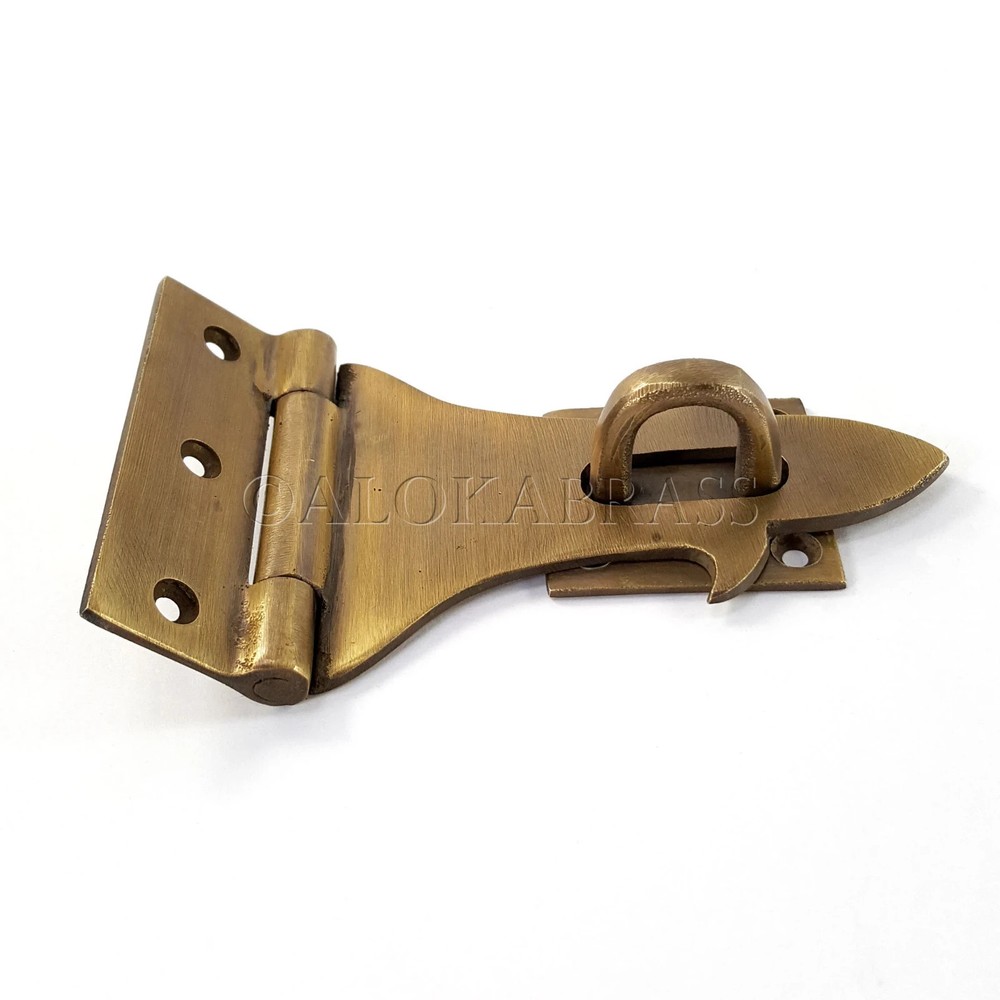 HASP & STAPLE box door cupboard Padlock solid brass 2 keys padlock BOX chest