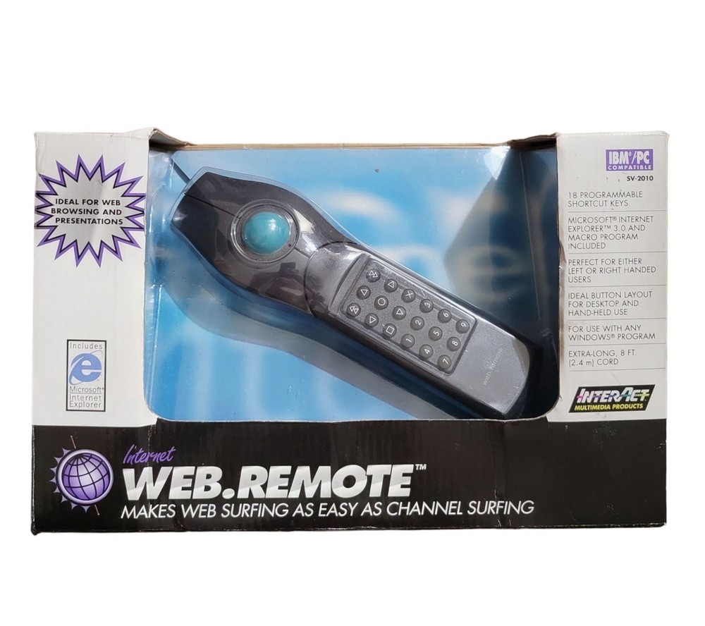 Interact Web.Remote Internet Surfing Remote Control Ball Mouse PC SV-2010 - NIB