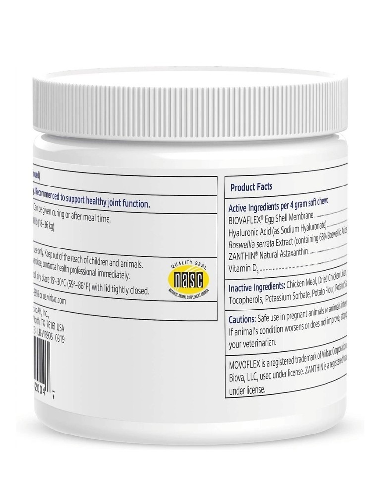 MoVoFlex Joint Support Soft Chews - 60 Pieces (40-80lbs)