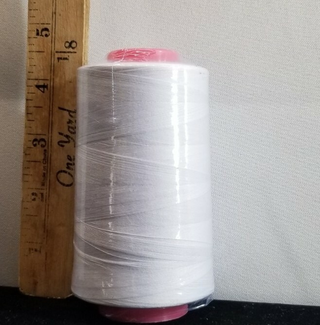50 Spools WHITE Multi Purpose Serger Sewing Threads T27 Quality 6000 YDS / Cone
