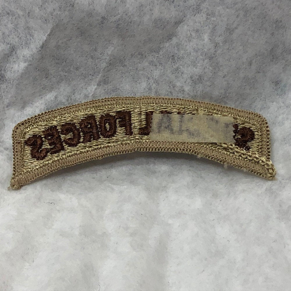 Military Patch Badge Special Forces Tab Tan Edge
