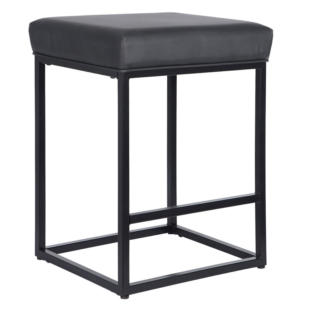 Set of 2 for Kitchen Counter Backless Modern Square Barstools Support 330 LBS