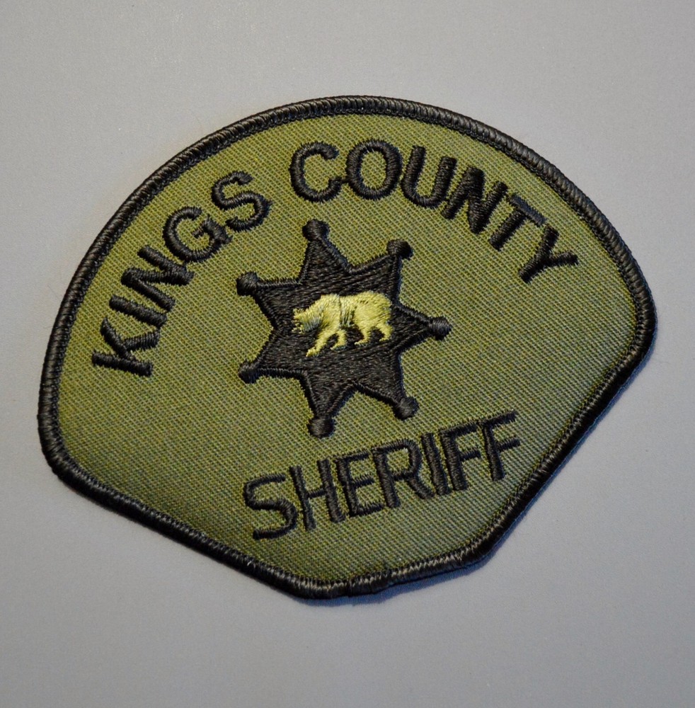 Kings County Sheriff Subdued Olive Drab Bear Facing Left Patch ++ Mint CA