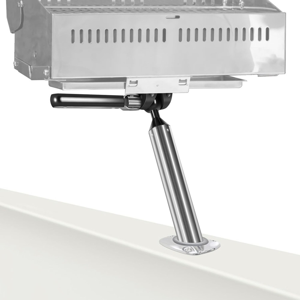 T10-355 Adjustable FishRod Holder Grill Mount for Magma Rectangular Grills 9"x12