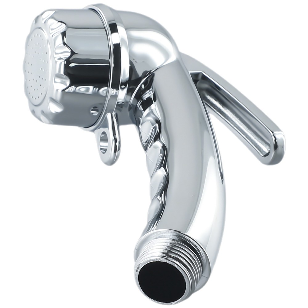 Good Quality Shower Head Silver With Start/stop Button 14.5 Cm Adjustable