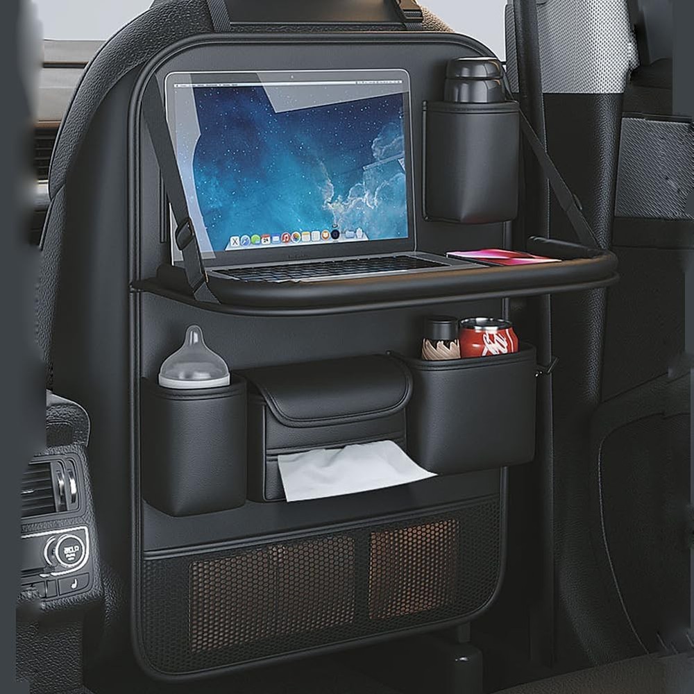Car Backseat Organizer with Foldable Table Tray,Hanging Storage Bag