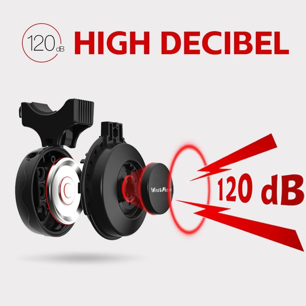 Lightweight and Compact 120db Bicycle Horn - Separate Control Switch Included
